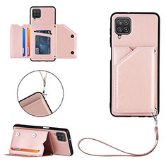 Handyhülle Hülle Luxus Leder Schutzhülle Y02B für Samsung Galaxy A12 5G Rosegold