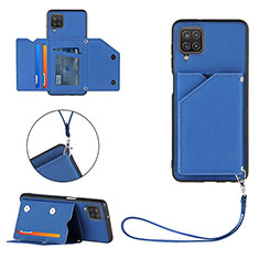 Handyhülle Hülle Luxus Leder Schutzhülle Y02B für Samsung Galaxy A12 Nacho Blau