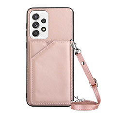 Handyhülle Hülle Luxus Leder Schutzhülle Y02B für Samsung Galaxy A33 5G Rosegold