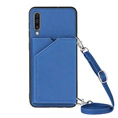 Handyhülle Hülle Luxus Leder Schutzhülle Y02B für Samsung Galaxy A50S Blau