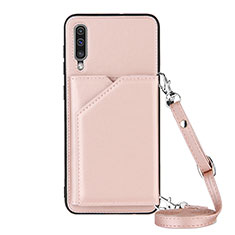 Handyhülle Hülle Luxus Leder Schutzhülle Y02B für Samsung Galaxy A50S Rosegold