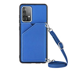 Handyhülle Hülle Luxus Leder Schutzhülle Y02B für Samsung Galaxy A52 4G Blau