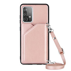 Handyhülle Hülle Luxus Leder Schutzhülle Y02B für Samsung Galaxy A52 4G Rosegold