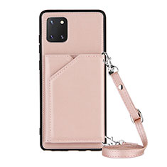 Handyhülle Hülle Luxus Leder Schutzhülle Y02B für Samsung Galaxy A81 Rosegold