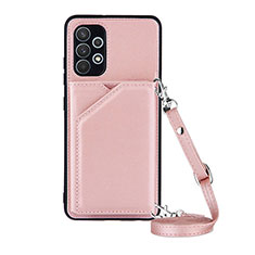 Handyhülle Hülle Luxus Leder Schutzhülle Y02B für Samsung Galaxy M32 5G Rosegold