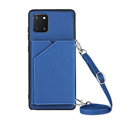 Handyhülle Hülle Luxus Leder Schutzhülle Y02B für Samsung Galaxy M60s Blau