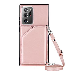 Handyhülle Hülle Luxus Leder Schutzhülle Y02B für Samsung Galaxy Note 20 Ultra 5G Rosegold