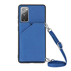 Handyhülle Hülle Luxus Leder Schutzhülle Y02B für Samsung Galaxy S20 Lite 5G Blau