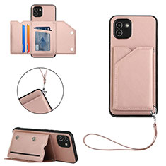 Handyhülle Hülle Luxus Leder Schutzhülle Y03B für Samsung Galaxy A03 Rosegold