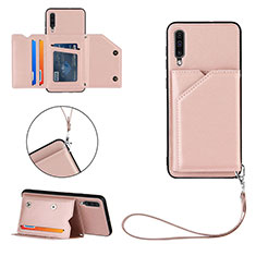 Handyhülle Hülle Luxus Leder Schutzhülle Y03B für Samsung Galaxy A50S Rosegold