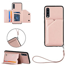 Handyhülle Hülle Luxus Leder Schutzhülle Y03B für Samsung Galaxy A70 Rosegold