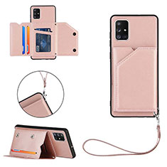 Handyhülle Hülle Luxus Leder Schutzhülle Y03B für Samsung Galaxy A71 4G A715 Rosegold