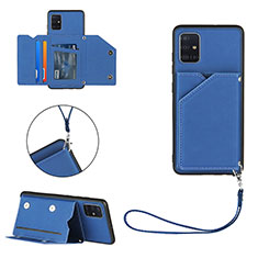 Handyhülle Hülle Luxus Leder Schutzhülle Y03B für Samsung Galaxy M40S Blau