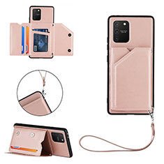 Handyhülle Hülle Luxus Leder Schutzhülle Y03B für Samsung Galaxy M80S Rosegold