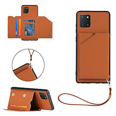 Handyhülle Hülle Luxus Leder Schutzhülle Y03B für Samsung Galaxy Note 10 Lite Braun