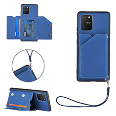 Handyhülle Hülle Luxus Leder Schutzhülle Y03B für Samsung Galaxy S10 Lite Blau