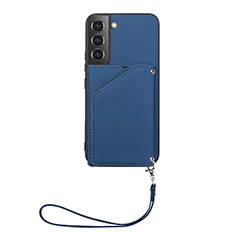 Handyhülle Hülle Luxus Leder Schutzhülle Y03B für Samsung Galaxy S21 5G Blau