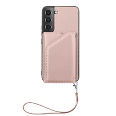 Handyhülle Hülle Luxus Leder Schutzhülle Y03B für Samsung Galaxy S21 FE 5G Rosegold