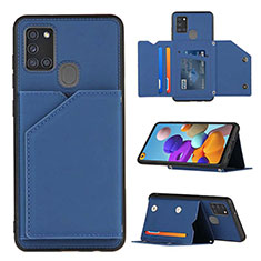 Handyhülle Hülle Luxus Leder Schutzhülle Y04B für Samsung Galaxy A21s Blau