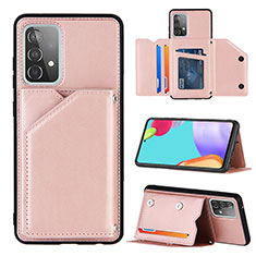 Handyhülle Hülle Luxus Leder Schutzhülle Y04B für Samsung Galaxy A52 5G Rosegold