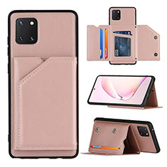 Handyhülle Hülle Luxus Leder Schutzhülle Y04B für Samsung Galaxy A81 Rosegold