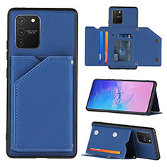 Handyhülle Hülle Luxus Leder Schutzhülle Y04B für Samsung Galaxy A91 Blau
