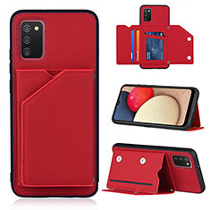Handyhülle Hülle Luxus Leder Schutzhülle Y04B für Samsung Galaxy F02S SM-E025F Rot