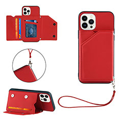 Handyhülle Hülle Luxus Leder Schutzhülle Y06B für Apple iPhone 14 Pro Rot