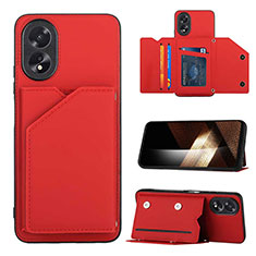 Handyhülle Hülle Luxus Leder Schutzhülle YB1 für Oppo A18 Rot