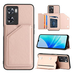 Handyhülle Hülle Luxus Leder Schutzhülle YB1 für Oppo A57 4G Rosegold