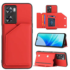 Handyhülle Hülle Luxus Leder Schutzhülle YB1 für Oppo A57 4G Rot