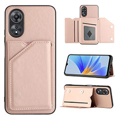 Handyhülle Hülle Luxus Leder Schutzhülle YB1 für Oppo A78 5G Rosegold