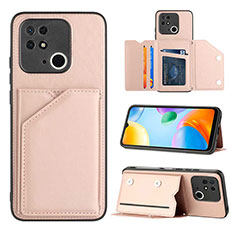 Handyhülle Hülle Luxus Leder Schutzhülle YB1 für Xiaomi Redmi 10 India Rosegold