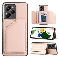 Handyhülle Hülle Luxus Leder Schutzhülle YB1 für Xiaomi Redmi Note 12 Pro Speed 5G Rosegold