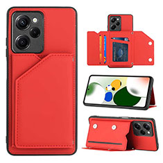 Handyhülle Hülle Luxus Leder Schutzhülle YB1 für Xiaomi Redmi Note 12 Pro Speed 5G Rot
