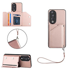 Handyhülle Hülle Luxus Leder Schutzhülle YB2 für Huawei Honor 90 5G Rosegold