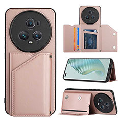 Handyhülle Hülle Luxus Leder Schutzhülle YB2 für Huawei Honor Magic5 Pro 5G Rosegold