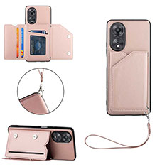 Handyhülle Hülle Luxus Leder Schutzhülle YB2 für Oppo A18 Rosegold