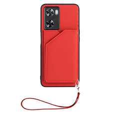 Handyhülle Hülle Luxus Leder Schutzhülle YB2 für Oppo A57 4G Rot
