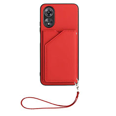 Handyhülle Hülle Luxus Leder Schutzhülle YB2 für Oppo A58 5G Rot