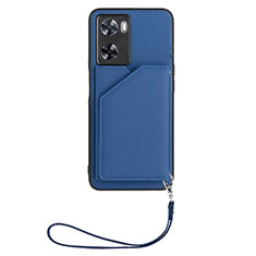 Handyhülle Hülle Luxus Leder Schutzhülle YB2 für Oppo A77 4G Blau