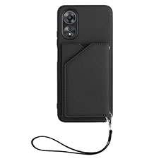 Handyhülle Hülle Luxus Leder Schutzhülle YB2 für Oppo A78 5G Schwarz