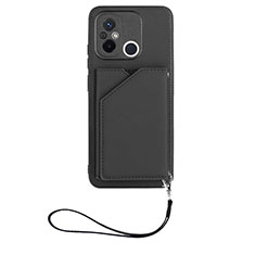 Handyhülle Hülle Luxus Leder Schutzhülle YB2 für Xiaomi Redmi 12C 4G Schwarz