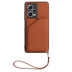 Handyhülle Hülle Luxus Leder Schutzhülle YB2 für Xiaomi Redmi Note 12 5G Braun