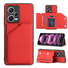 Handyhülle Hülle Luxus Leder Schutzhülle YB2 für Xiaomi Redmi Note 12 Pro 5G Rot