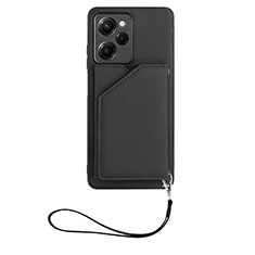 Handyhülle Hülle Luxus Leder Schutzhülle YB2 für Xiaomi Redmi Note 12 Pro Speed 5G Schwarz