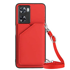 Handyhülle Hülle Luxus Leder Schutzhülle YB3 für Oppo A57 4G Rot