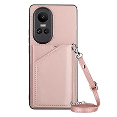 Handyhülle Hülle Luxus Leder Schutzhülle YB3 für Oppo Reno10 5G Rosegold