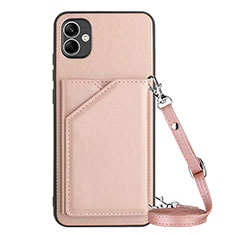 Handyhülle Hülle Luxus Leder Schutzhülle YB3 für Samsung Galaxy F04 Rosegold