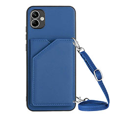 Handyhülle Hülle Luxus Leder Schutzhülle YB3 für Samsung Galaxy M04 Blau